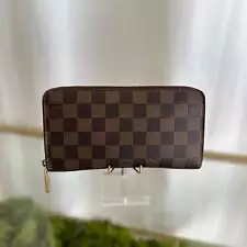 LOUIS VUITTON Brown Damier N41661 Zip Round Wallet