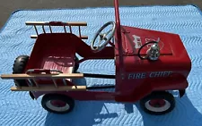 Metal Fire Truck Pedal Car - Fire Chief Car No. 503