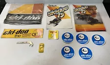 VINTAGE SKI DOO PACKAGE KEY HOLDER BROCHURES BAG DECALS WRENCH AND MORE!