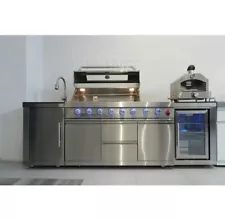 New Smart Outdoor Stainless Steel Kitchen Cabinet Custom Freestanding Modular Ba