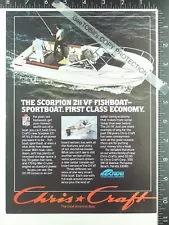 1980 ADVERTISING for Chris Craft Scorpion 211 VF Fishboat motor yacht boat