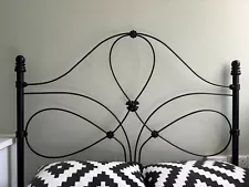 Black metal double bed frame for sale. Excellent condition. No damage.