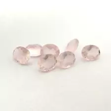 5x3mm Oval Natural Pink Rose Quartz Cut Loose Gemstone for sale lot - 4 Pieces