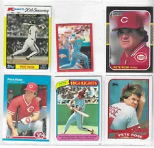 Pete Rose 6 Different Card Lot (C534)