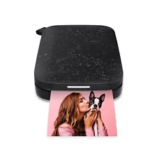 HP Sprocket Portable Printer, 2x3 Photo Printer Prints on Zink Paper, Black