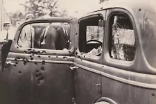 Bonnie and Clyde Car Shot Up Classic Vintage Old photo 8X10