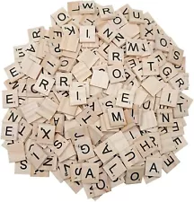 400 Pcs Wood Scrabble Tiles DIY Wooden Letters For Spelling Tile Game Bulk, NEW