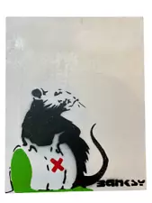 Banksy Rare Graffiti Art Pop Art Toxic Rat Large Painting (2015) ð·️SALE