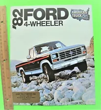 1982 FORD 4-WHEELER PICK-UP TRUCK 10-pg COLOR CATALOG Brochure XLS Lariat XLNT++