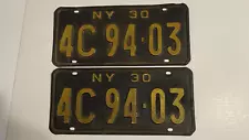 Vintage Pair 1930 New York License Plates