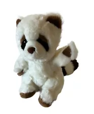 Nanco Korea Nancy Sales Albino White & Brown Raccoon Stuffed Plush