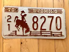 1978 Wyoming License Plate