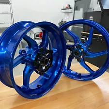 Core Moto Apex 6 wheels front and rear Kawasaki ninja ZX14R 2006-2024 gloss blue