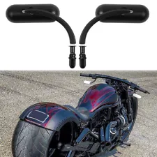 Motorcycle Oval Rear View Mirrors 8mm 10mm For Harley Davidson Night Rod Special (For: 2008 Harley-Davidson Night Rod Special)