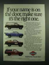 1988 Nissan Pickup Trucks Ad - Standard E Long Bed 4x4; XE King Cab