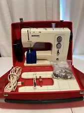 Bernina Record 830 Sewing Machine Case Pedal Extension Knee WORKS - WATCH VIDEO