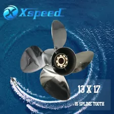 13x17 Stainless Steel Propeller for Yamaha 50-130hp Engine 15 Spline Tooth,RH