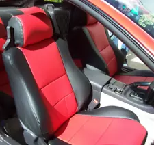 for DODGE STEALTH 1991-1996 S.LEATHER CUSTOM FIT 2 FRONT SEAT COVER 13 COLORS