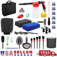 35Pcs Car Detailing Gun Tools Kit Vehicle Auto Engine Wheel Washing Cleaning Set