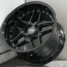 ESR CS15 Wheels 18x10.5 +22 5x114.3 Gloss Black Deep Dish 18 Inch Rims Set 4