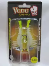 Egret Vudu Shrimp 3.25 Ghost (Glow) w/ Chartreuse Tail EVSG35-14-37