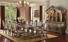 Vintage Oak Rectangular Table & Chairs - 11 piece Traditional Dining Set INA7