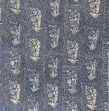 RAOUL TEXTILES Mahatma Majolica Hand Printed Linen remnant new