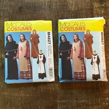 McCalls Sewing Pattern 4627 Mens Medieval Templar Monk Cloak Robe S-XL UNCUT CUT