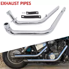 For Honda VT1100 Shadow Spirit Sabre 1100 Shortshots Exhaust Pipes System Chrome (For: 2003 Honda Shadow Sabre 1100)