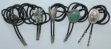 Southwestern 5 Fashion Costume Leather Bolo Tie LOT HN22