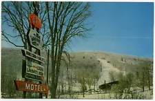 Brodie Mountain Ski Brodie Postcard Entrance New Ashford, MA Kelly's Irish Alps