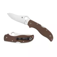 Spyderco C90GBNPE2 Stretch 2 G-10 Lightweight Folding Knives Brown