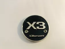 X3 Medallion Logo for X3 Bar Home Gym System. End Of Bar Logo