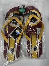 Washington Redskins NFL Football Men’s 11-12 Logo Flip Flops Sandals NEW