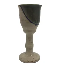 Chalice Goblet Signed Handcrafted Pottery Ceramic Cup
