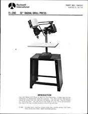 ROCKWELL 32" Radial Drill Press 11-280 Owners Instructions & Parts Manual 108828