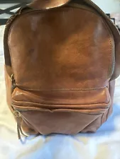 Madewell Large Lorimer Italian Leather Backpack Rucksack English Saddle Bag