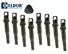 Eldor OEM Ignition Coil w/ Connector Updated 8pcs OEM for BMW V8 Engine