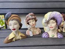 Cameo Girls Lady Vase Heads. All 8 Or Individual Sale. Make Offer