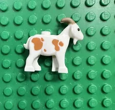 Lego Little White Farm GOAT - Minifig Size Barn Animal Pet w/Horns 7189