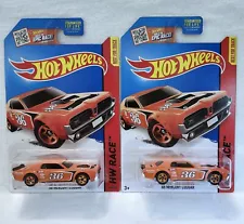 Hot Wheels Race Orange 68 Mercury Cougar Track Aces #68 Set Of 2 For Sale