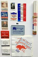 (12 lot) *POLITICAL ITEMS* 1925-1989 memorabilia "POLITICAL COLLECTIBLES""