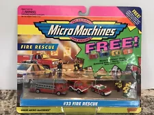 Vintage Galoob Micro Machines #33 Fire Rescue Set