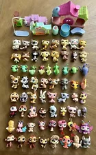 Littlest Pet Shop LPS Authentic Pets (65 total) plus accessories