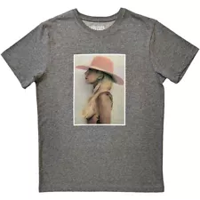 Lady Gaga Pink Hat T-Shirt Grey New