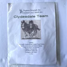 Clydesdale Team Horses Counted Cross Stitch Kit by Pegasus Originals, Inc. K-505