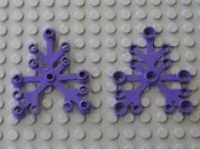 2 x LEGO DkPurple Sheet Plant Leave for Tree 2417 / Set 41074 41076 41075 41182