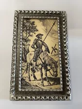 ARTINI ENGRAVING HAND PAINTED CARARRA DON QUIXOTE WALL HANGING 2830