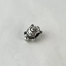 Authentic PANDORA Retired Sterling Silver Charm TURTLE #790158