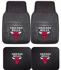 Chicago Bulls Heavy Duty NBA Floor Mats 2 & 4 pc Sets for Cars Trucks & SUV's